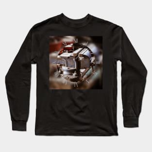 Vintage vise on the wooden table Long Sleeve T-Shirt